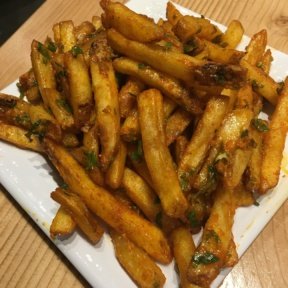 Gluten-free garlic fries from Sunnin Lebanese Cafe